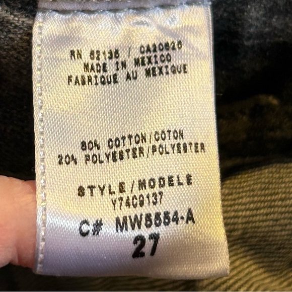 Guess Jeans Starlet Slim Boot Denim Whiskers Distressed Gray Size 27 - Picture 12 of 13